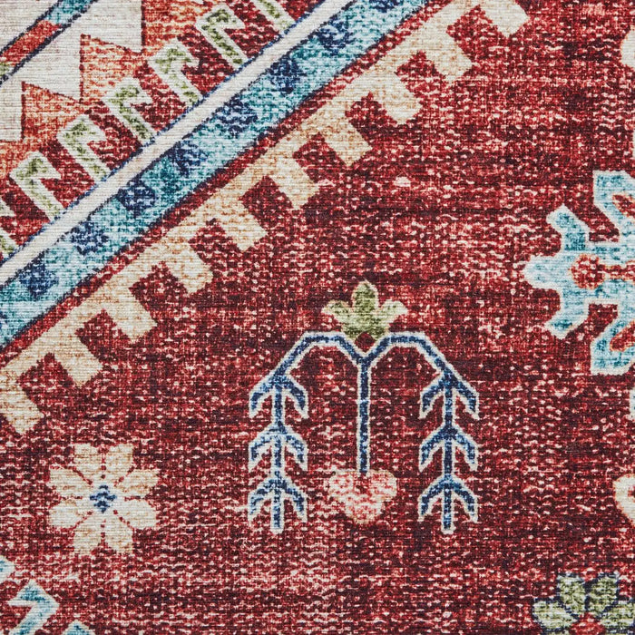 Think Rugs topaz think topaz g4705 red Multicoloured, Red Living Room Flat Weave Rug.