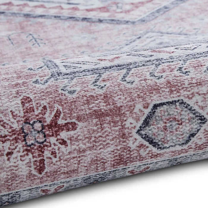 Think Rugs topaz think topaz g4705 rose Multicoloured, Pink Living Room Flat Weave Rug.