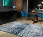 Asiatic torino petrol blue Blue Living Room Wool Rug.
