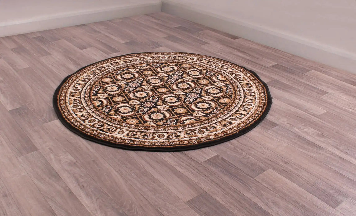 Rug Style traditional poly esta black Beige, Black Living Room Moroccan Rug.
