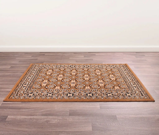 Rug Style traditional poly esta gold Brown Living Room Moroccan Rug.