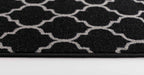 Serdim Rugs gel back trellis black Black Living Room Geometric Rug.