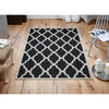 Oriental Weavers moda flatweave trellis black Black Kitchen  Geometric Rug.