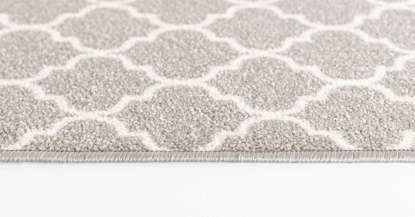 Serdim Rugs gel back trellis grey Grey Living Room Geometric Rug.