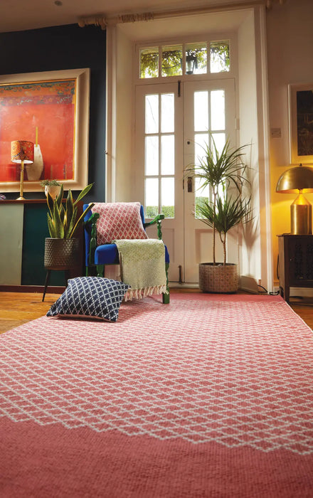 Hug Woven Trellis Coral Pink Rug