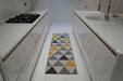Serdim Rugs gel back triangle light gold Grey, Yellow Living Room Geometric Rug.