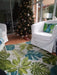 Photo by Debbie, | Hanse Home flair tropical leaves turqouise green Living Room Floral Rug.