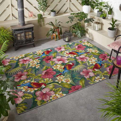Oriental Weavers tropicana ow 2 e Grey, Multicoloured Living Room Floral Rug.