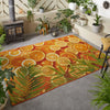 Oriental Weavers tropicana ow 24 x Orange Living Room Floral Rug.