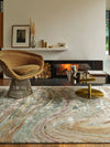 Asiatic katherine carnaby tuscany abalone marble Multicoloured Living Room Wool Rug.
