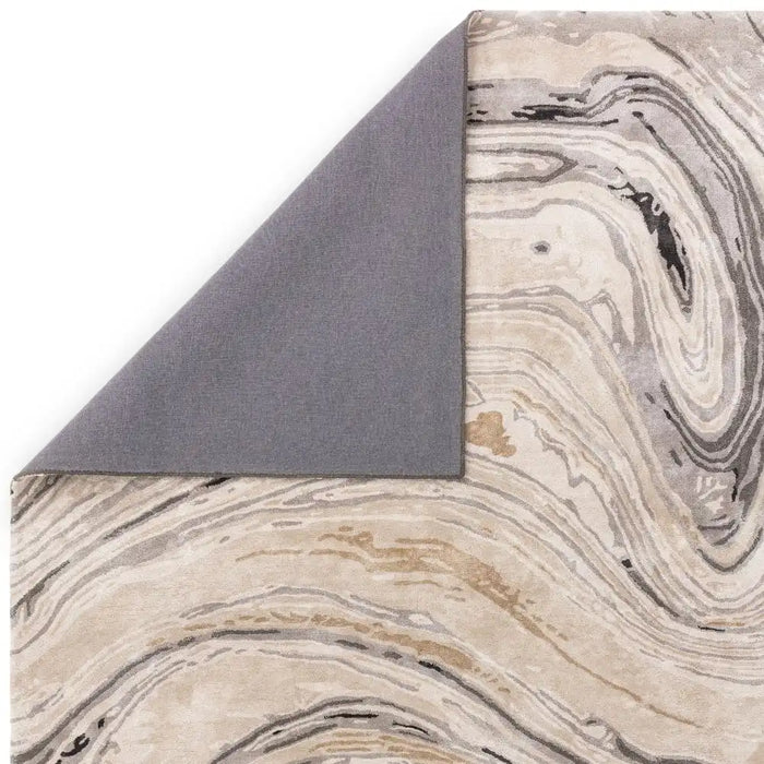 Asiatic katherine carnaby tuscany champagne marble Beige Living Room Wool Rug.