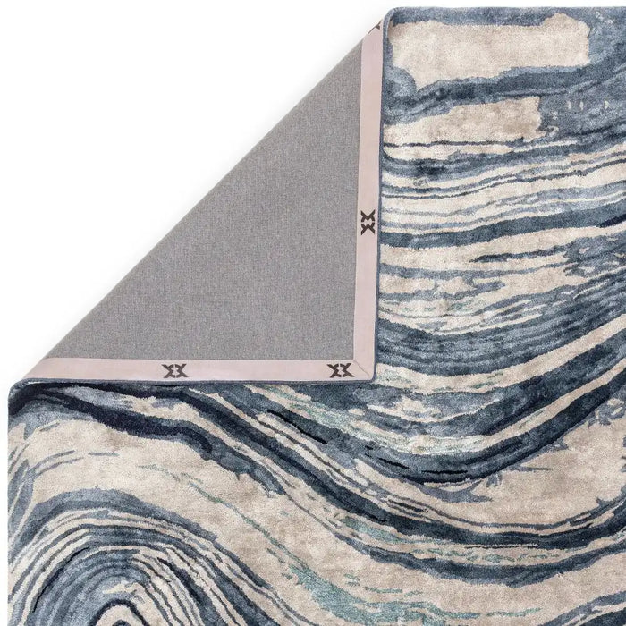 Asiatic katherine carnaby tuscany lazulite marble Blue Living Room Wool Rug.