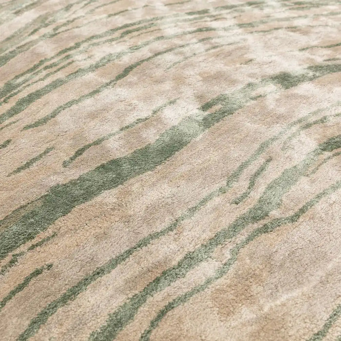 Asiatic katherine carnaby tuscany tourmaline marble Green, Beige Living Room Wool Rug.