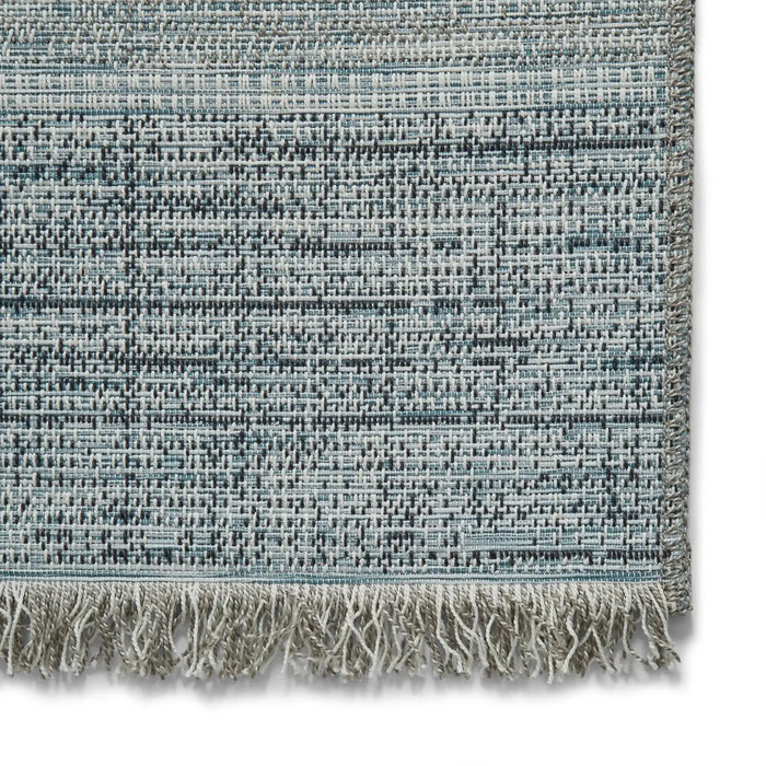 Think Rugs tweed think 9743 beige blue Blue, Beige Outdoor  Flat Weave Rug.