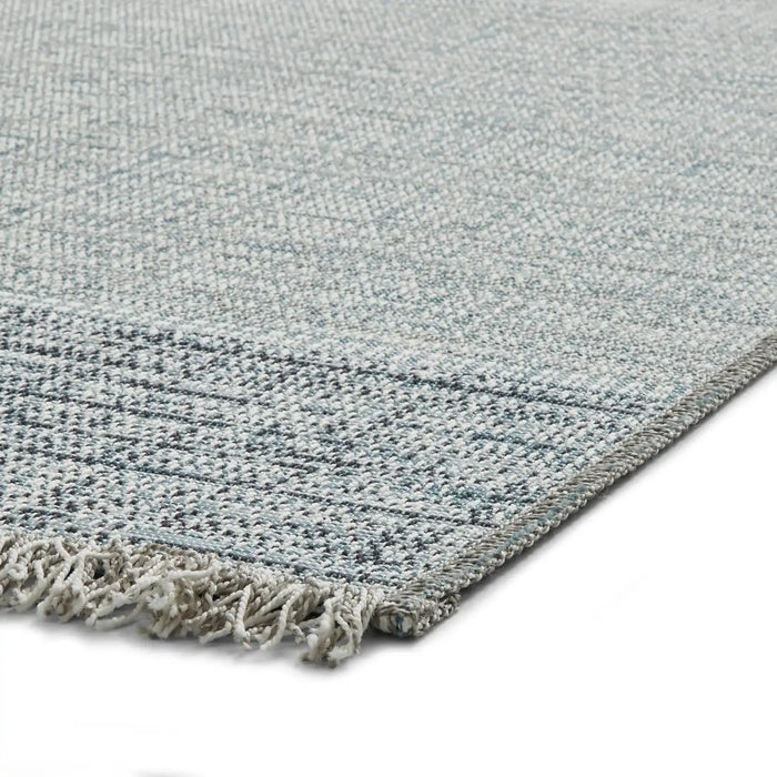 Think Rugs tweed think 9743 beige blue Blue, Beige Outdoor  Flat Weave Rug.