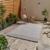 Think Rugs tweed think 9743 silver Grey Outdoor  Flat Weave Rug.