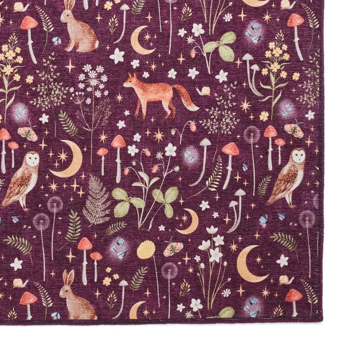 Twilight Animals Plum - Washable