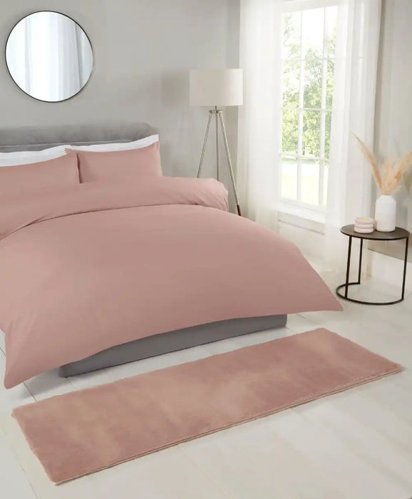 HMC luxe faux fur blush Pink Living Room  Rug.
