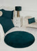 HMC luxe faux fur forrest green Green Living Room  Rug.
