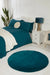 HMC luxe faux fur teal Teal Living Room  Rug.