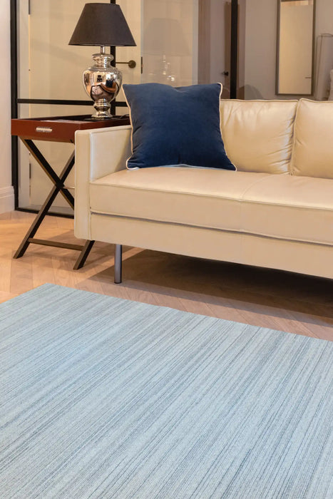 Concept Looms uni uni904 sky Blue Living Room Striped Rug.