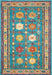 Nourison vibrant vib09 teal Green, Multicoloured, Teal Living Room Geometric Rug.