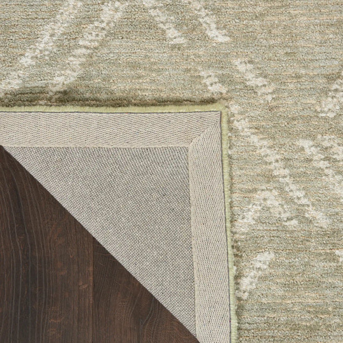 Nourison venosa vsn01 green ivory Green, Ivory Living Room Geometric Rug.