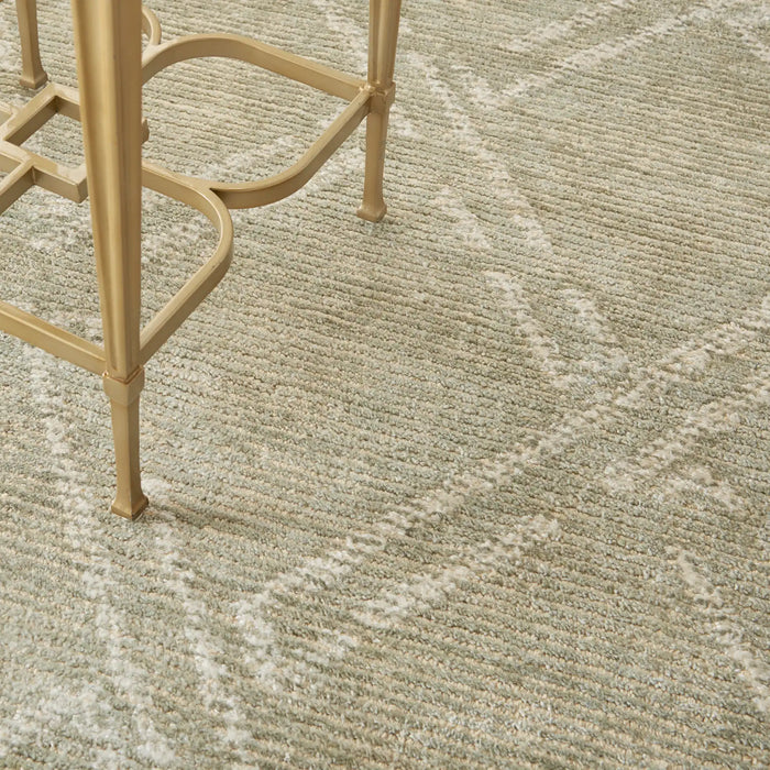 Nourison venosa vsn01 green ivory Green, Ivory Living Room Geometric Rug.