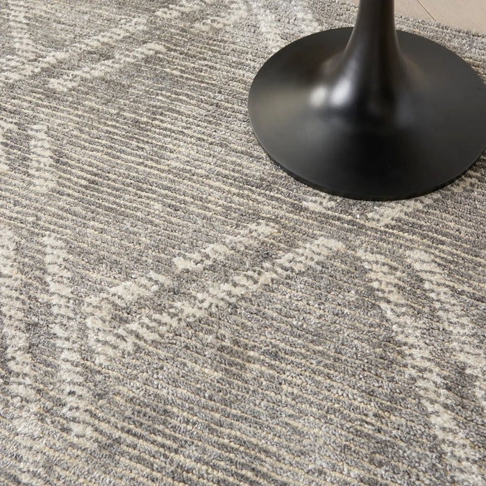 Nourison venosa vsn01 grey ivory Grey, Ivory Living Room Geometric Rug.