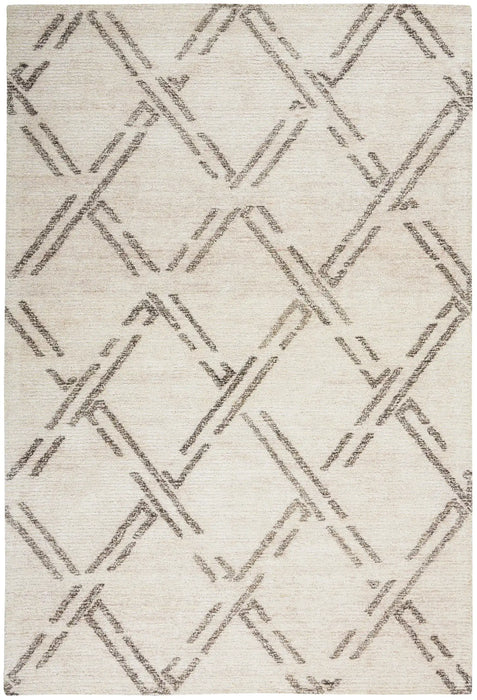 Nourison venosa vsn01 ivory grey Grey, Ivory Living Room Geometric Rug.