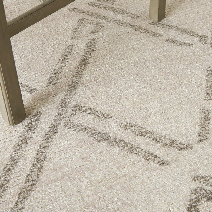 Nourison venosa vsn01 ivory grey Grey, Ivory Living Room Geometric Rug.