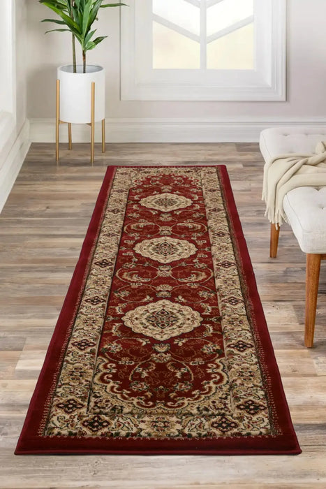 Red Rug Long VICTORIA TRADITIONAL RED Red Rug — RugsDirect Online