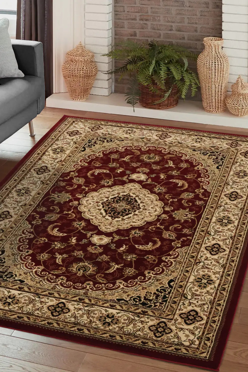 VICTORIA TRADITIONAL RED Red Rug — RugsDirect Online