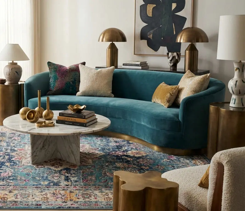 Vintage Kashan VKA01 Blue Rug