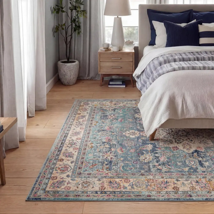 Vintage Kashan VKA01 Blue Rug
