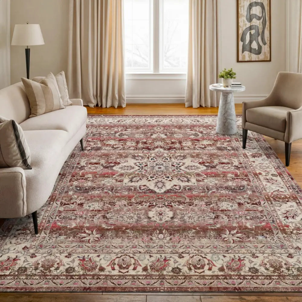 Vintage Kashan VKA01 Red Rugs - Buy VKA01 Red Rugs Online from