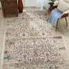 Nourison vintage kashan vka02 ivory Ivory, Multicoloured Living Room Floral Rug.