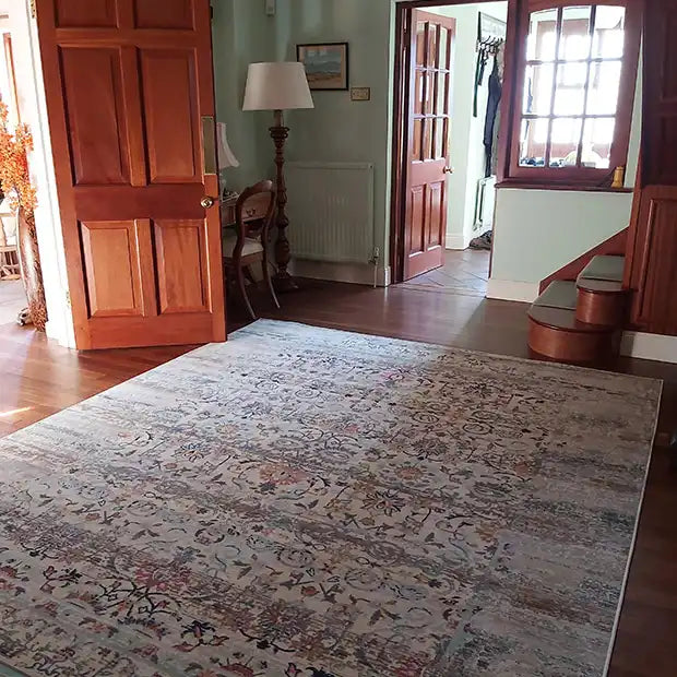 Photo by Christine B., | Nourison vintage kashan vka02 ivory Living Room Floral Rug.