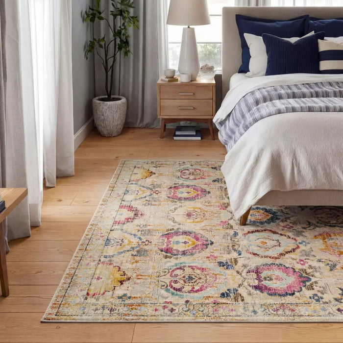 Vintage Kashan VKA04 Ivory Multi Rug