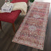 Nourison vintage kashan vka01 red Red Living Room Floral Rug.
