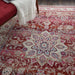 Nourison vintage kashan vka01 red Red Living Room Floral Rug.