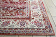 Nourison vintage kashan vka01 red Red Living Room Floral Rug.