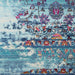 Nourison vintage kashan vka02 blue Blue Living Room Floral Rug.