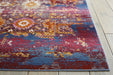 Nourison vintage kashan vka03 red multi Multicoloured, Red Living Room Floral Rug.