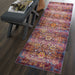 Nourison vintage kashan vka03 red multi Multicoloured, Red Living Room Floral Rug.