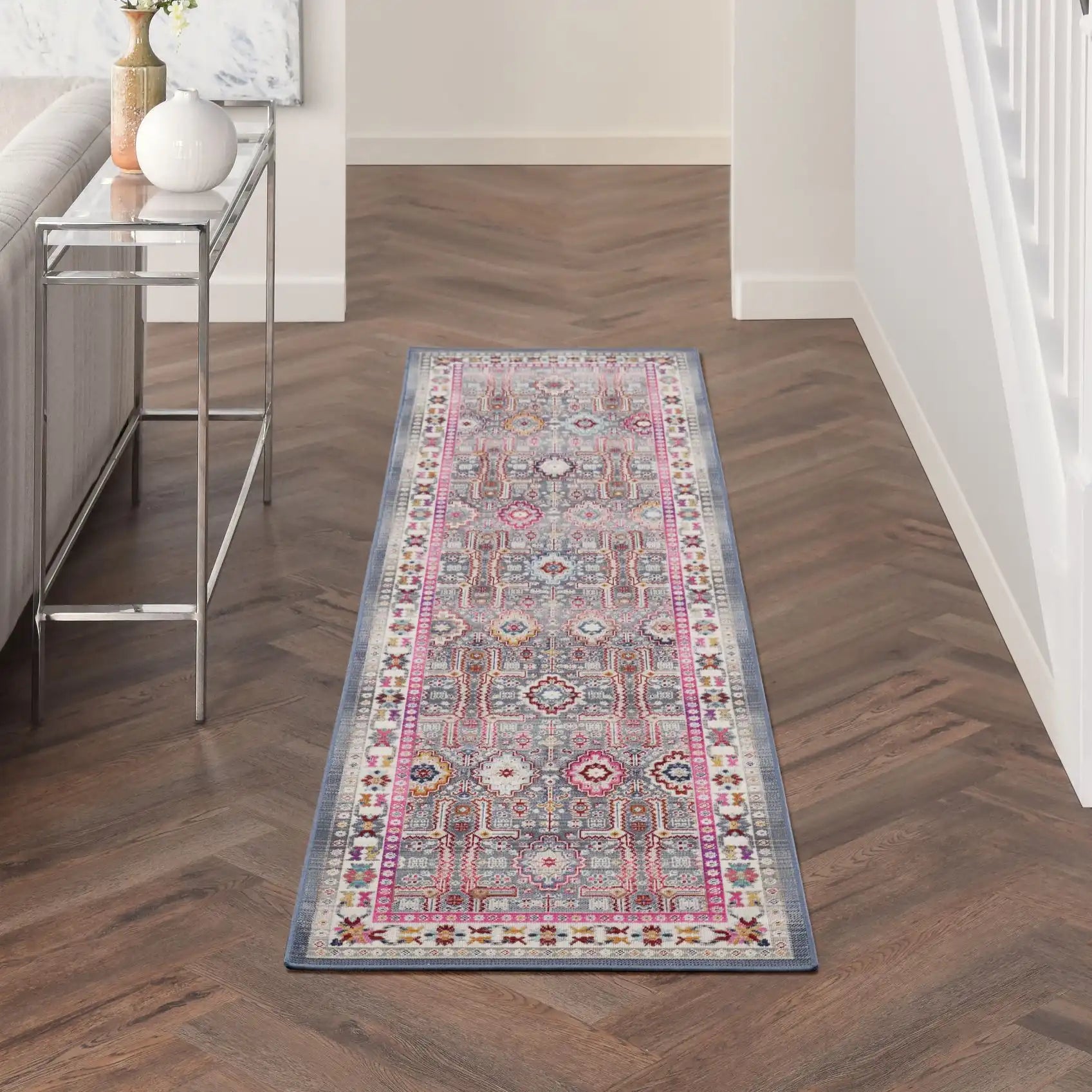 Vintage Kashan VKA05 Grey Multi Rugs - Buy VKA05 Grey Multi