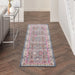 Nourison vintage kashan vka05 grey multi Grey, Multicoloured, Pink Living Room Floral Rug.