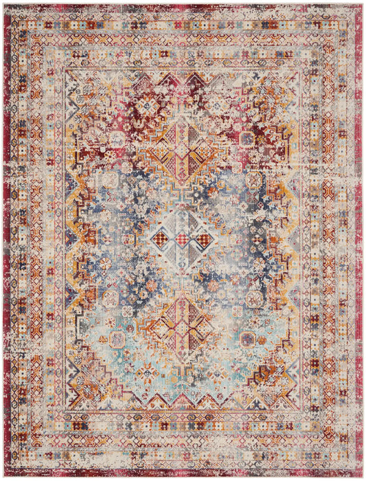 Nourison vintage kashan vka09 multi Multicoloured Living Room Floral Rug.
