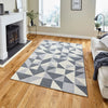 Think Rugs vancouver 18214 grey Grey Living Room Geometric Rug.