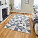Think Rugs vancouver 18214 grey Grey Living Room Geometric Rug.